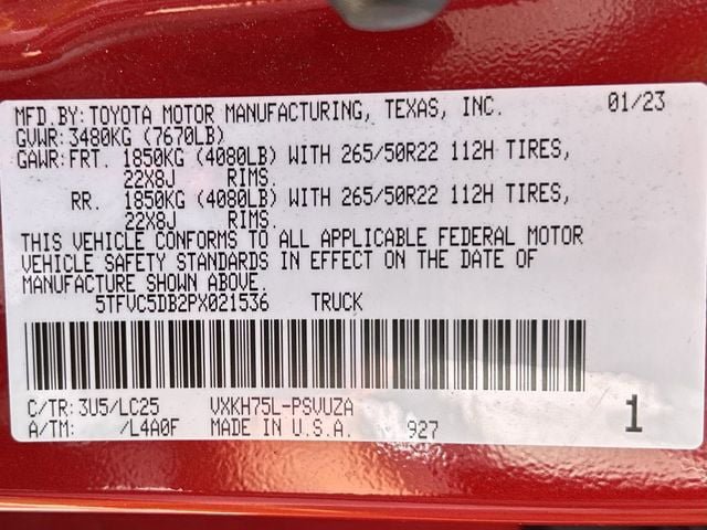 Used 2023 Toyota Tundra Capstone AWD/4WD image 36