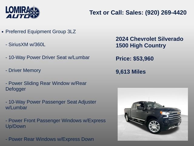 Used 2024 Chevrolet Silverado 1500 High Country w/ High Country Premium Package AWD/4WD image 8