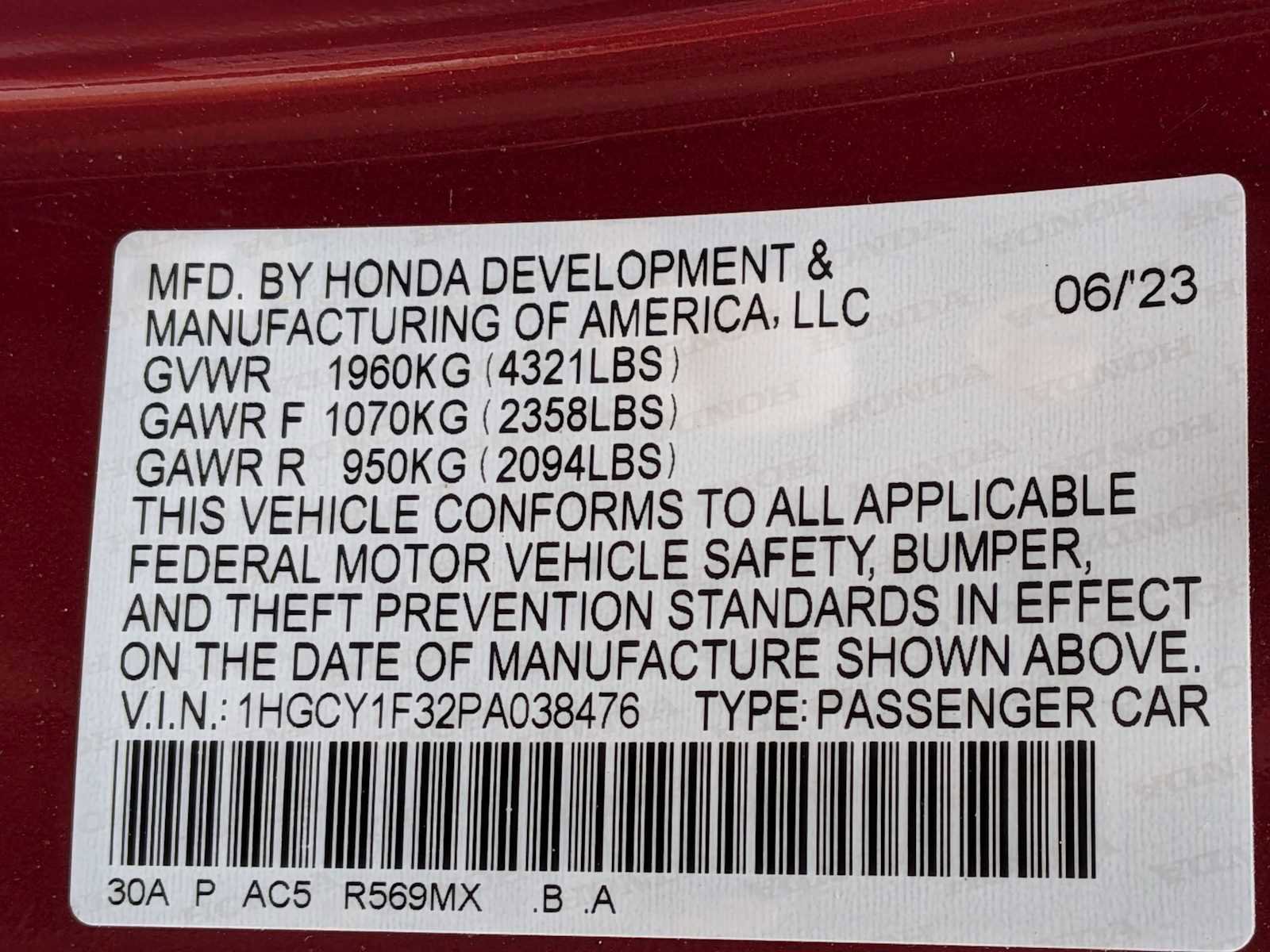 Certified 2023 Honda Accord EX image 34