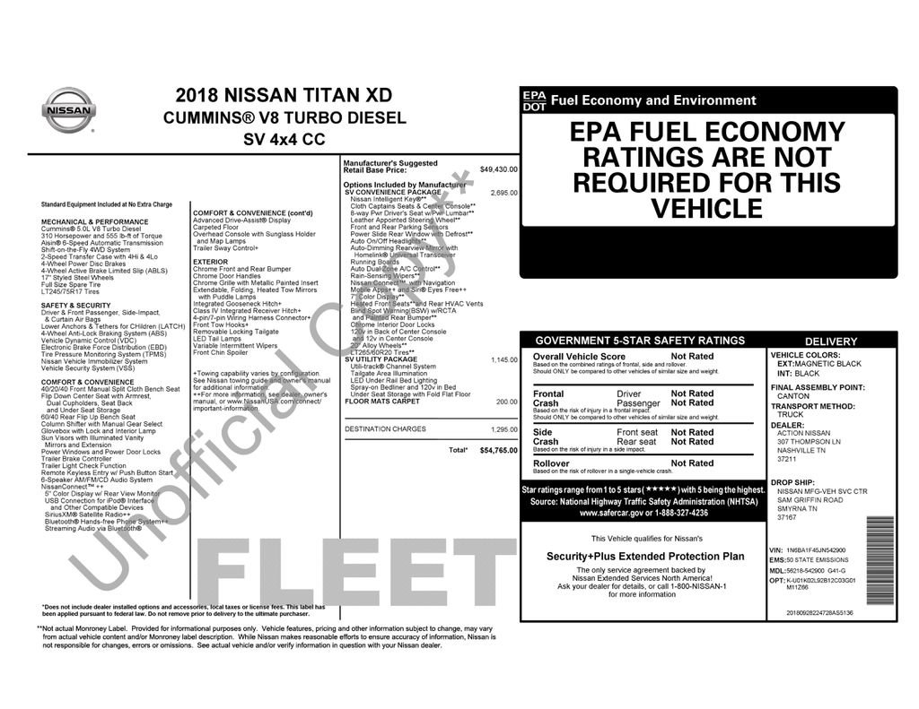 Used 2018 Nissan Titan SV w/ SV Convenience Package AWD/4WD image 2