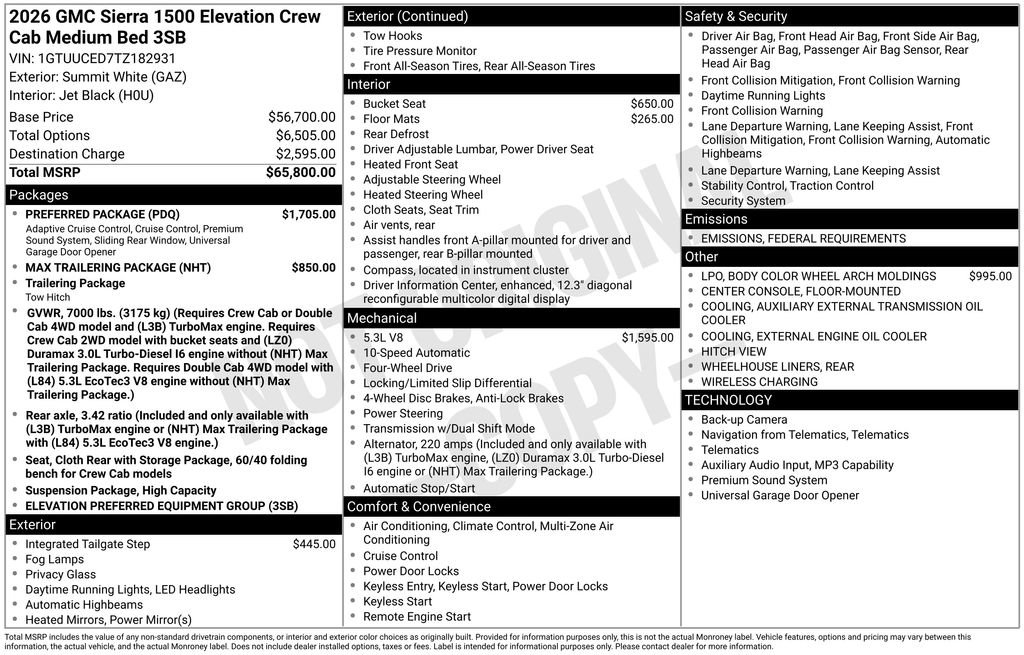 New 2026 GMC Sierra 1500 Elevation w/ Preferred Package image 43