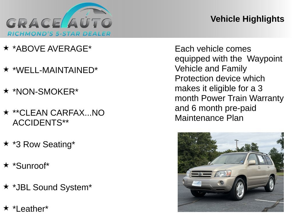 Used 2007 Toyota Highlander Limited w/ Extra Value Pkg #7 FWD image 2