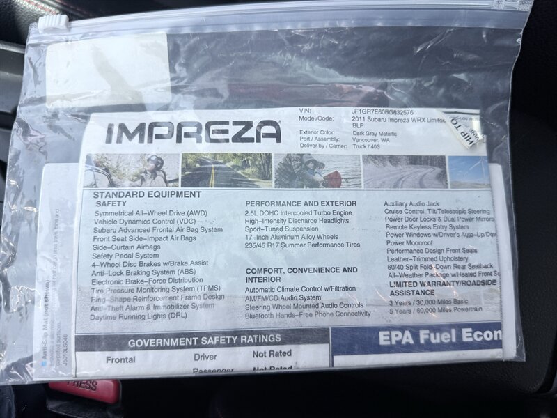 Used 2011 Subaru Impreza WRX Hatchback AWD/4WD image 29