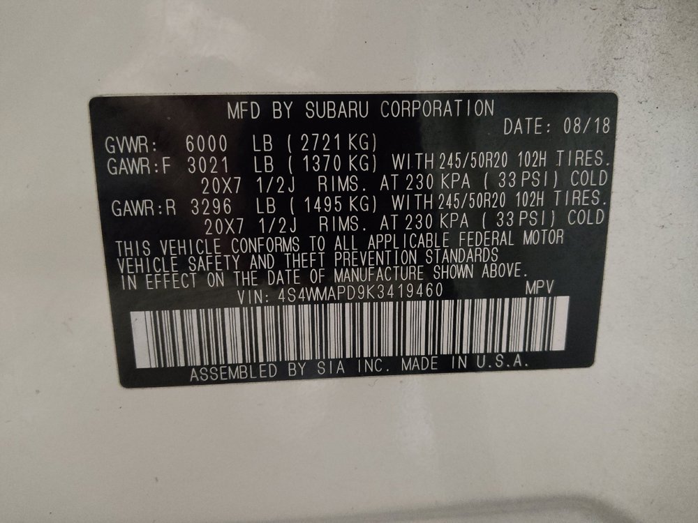 Used 2019 Subaru Ascent Limited image 33