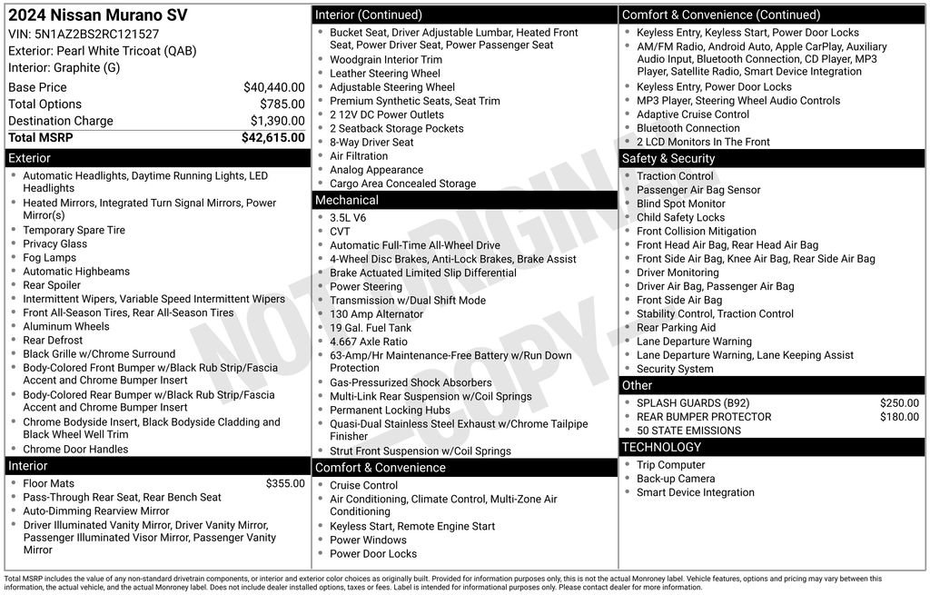 Certified 2024 Nissan Murano SV image 6