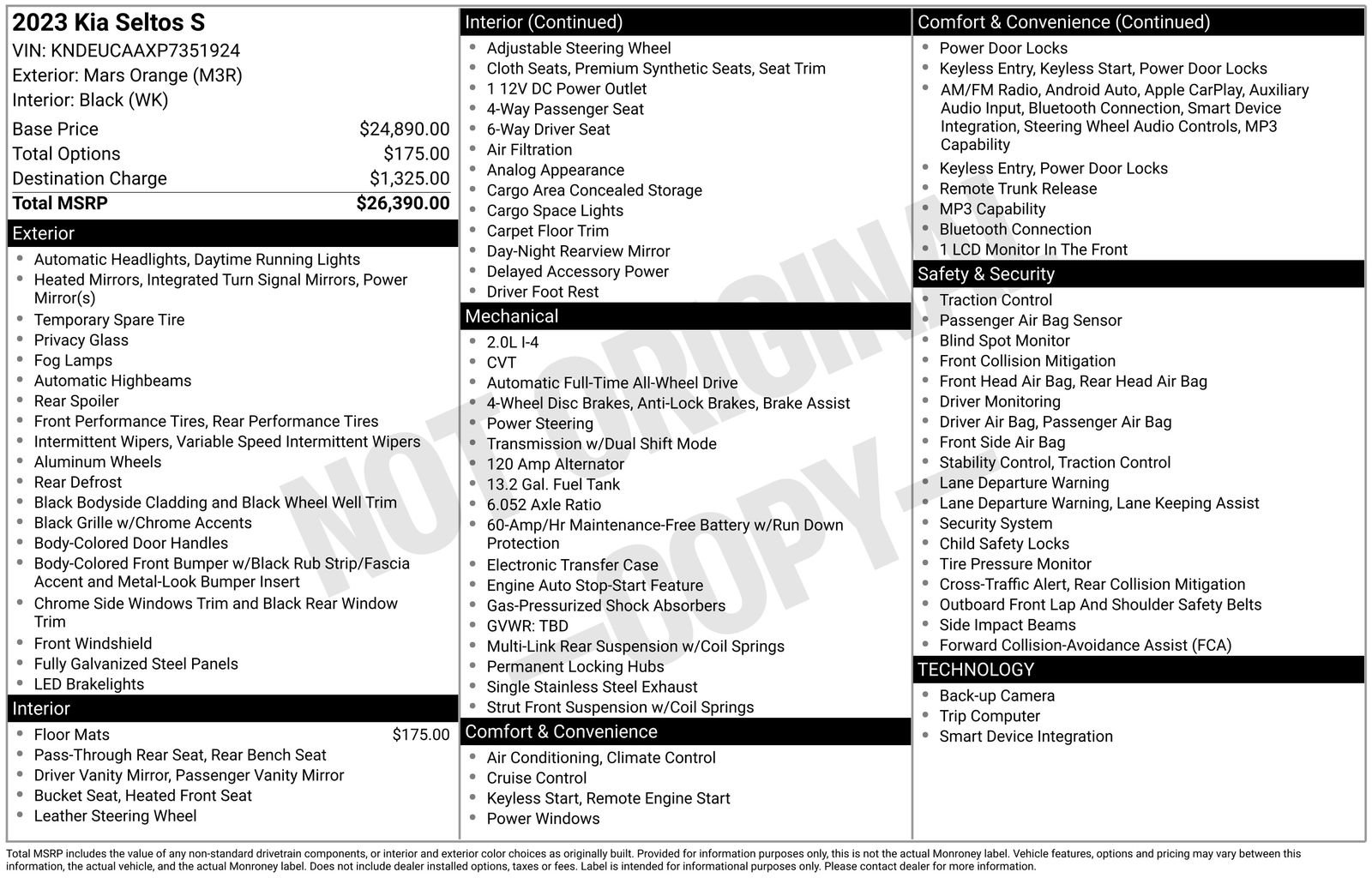 Used 2023 Kia Seltos S image 14