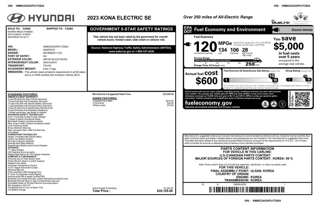 Used 2023 Hyundai Kona SE image 2