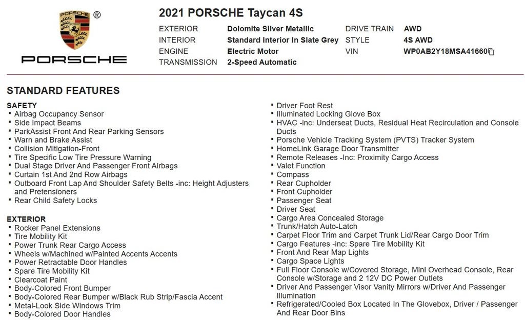 Used 2021 Porsche Taycan 4S AWD/4WD image 19