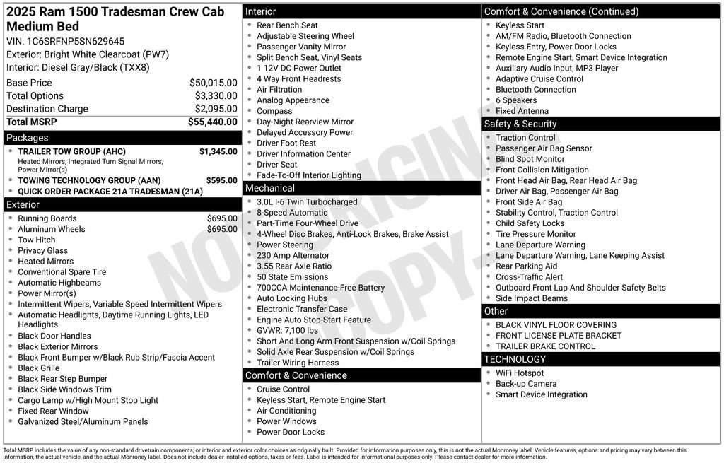 Used 2025 RAM 1500 Tradesman w/ Trailer Tow Group AWD/4WD image 19