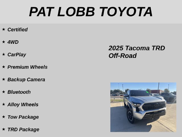 Certified 2025 Toyota Tacoma TRD Off-Road AWD/4WD image 16