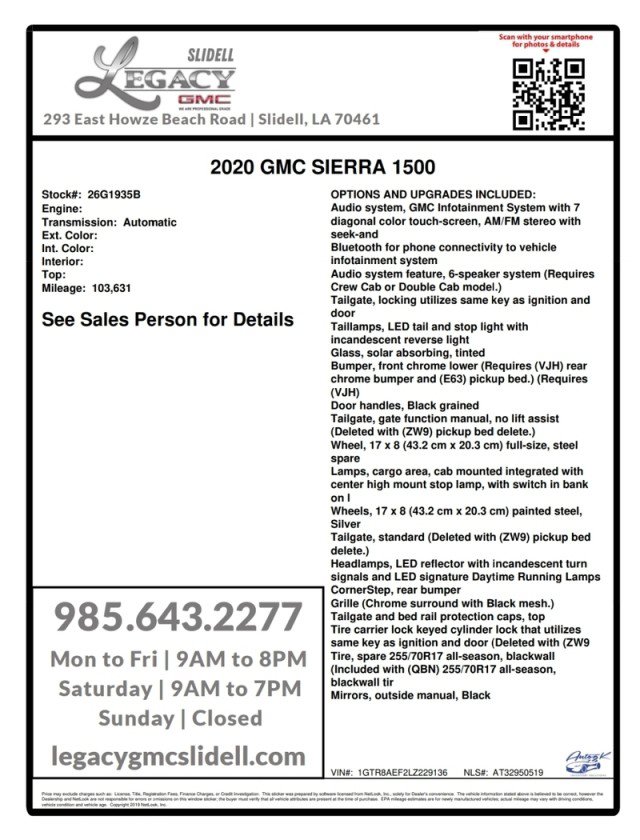 Used 2020 GMC Sierra 1500 2WD Double Cab w/ Fleet Convenience Package image 31