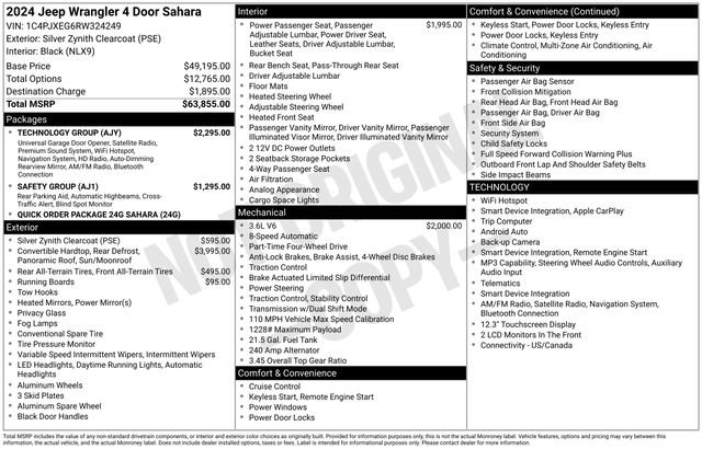 Used 2024 Jeep Wrangler Sahara w/ Technology Group image 2