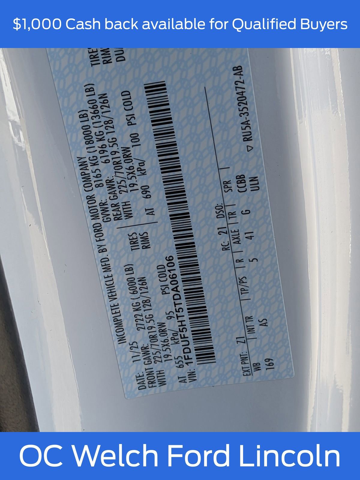 New 2026 Ford F550 4x4 Regular Cab Super Duty w/ XL Chrome Package image 13