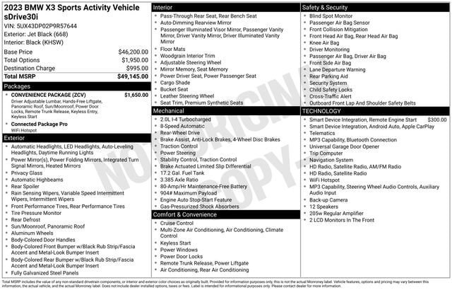 Used 2023 BMW X3 sDrive30i w/ Convenience Package RWD image 33