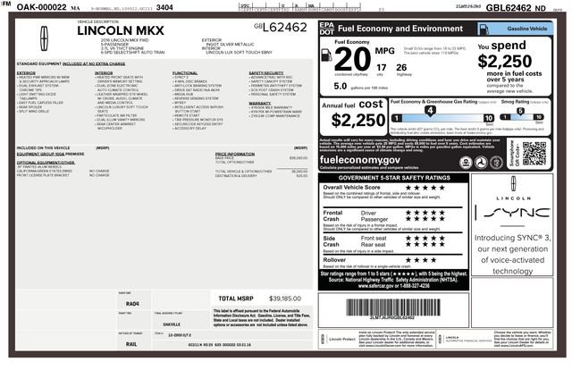 Used 2016 Lincoln MKX Premiere image 15