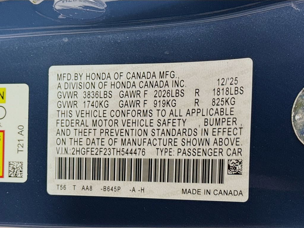 New 2026 Honda Civic LX image 29