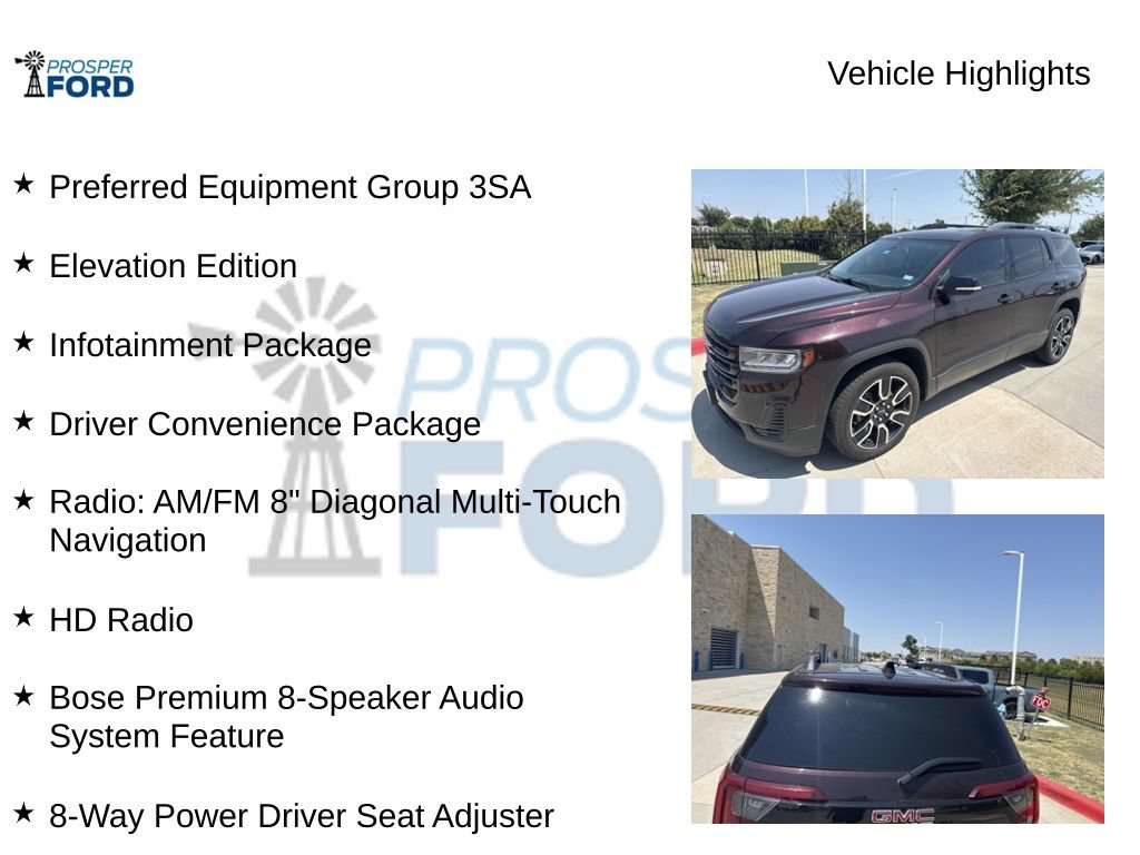Used 2021 GMC Acadia SLE w/ Driver Convenience Package FWD image 5