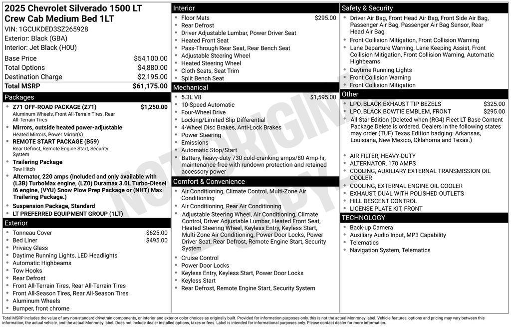 New 2025 Chevrolet Silverado 1500 LT w/ Z71 Off-Road Package image 8