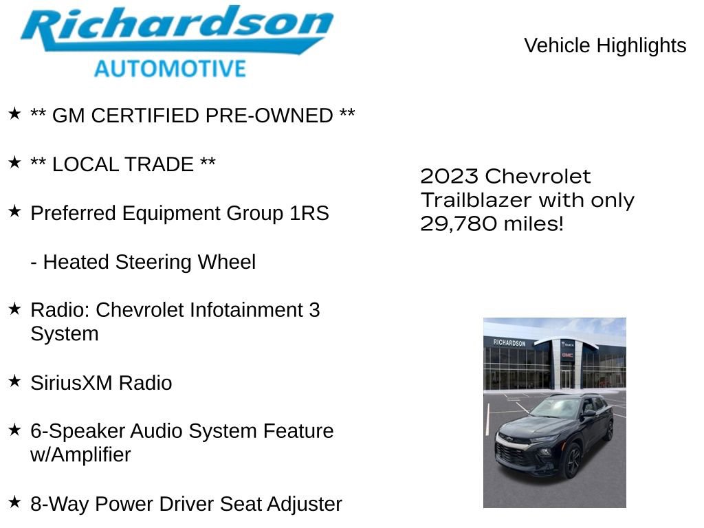 Used 2023 Chevrolet TrailBlazer RS AWD/4WD image 10