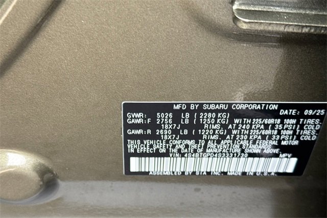 New 2025 Subaru Outback Touring XT image 25