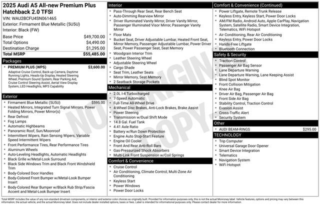 Used 2025 Audi A5 2.0T Premium Plus w/ Premium Plus image 2