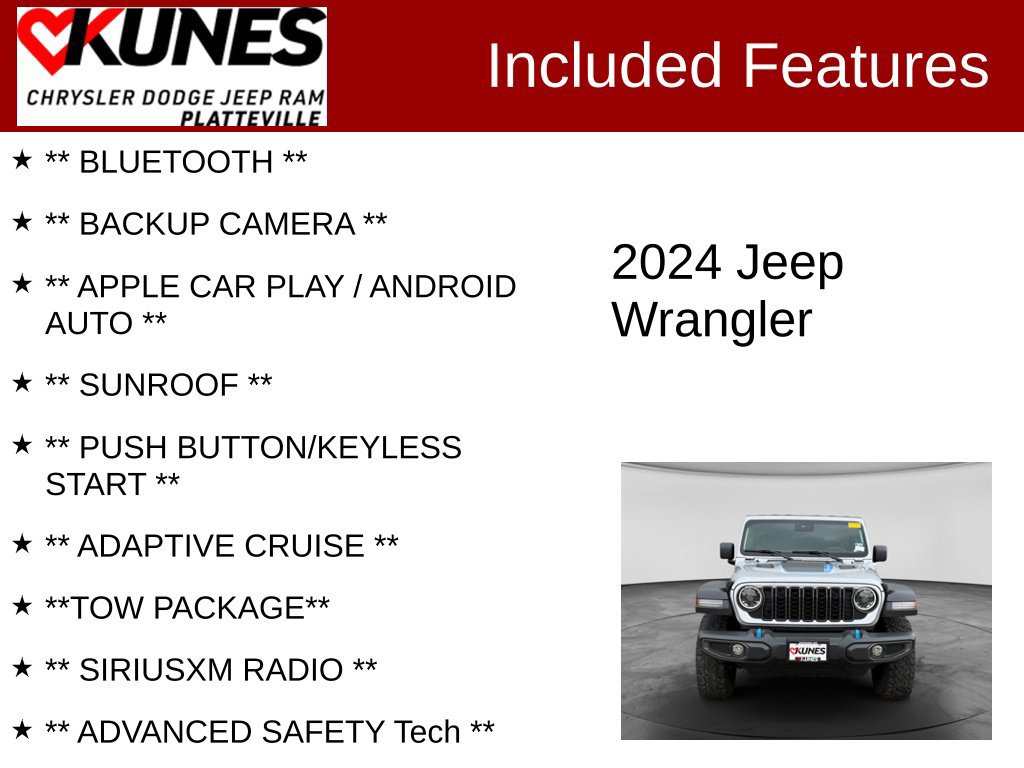 Used 2024 Jeep Wrangler Unlimited Rubicon 4xe AWD/4WD image 2