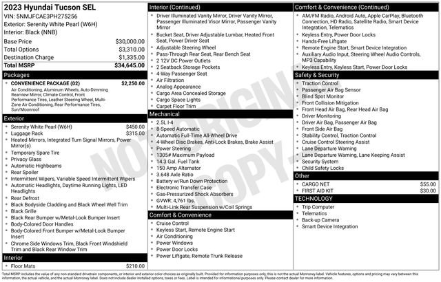 Used 2023 Hyundai Tucson SEL w/ Convenience Package AWD/4WD image 10