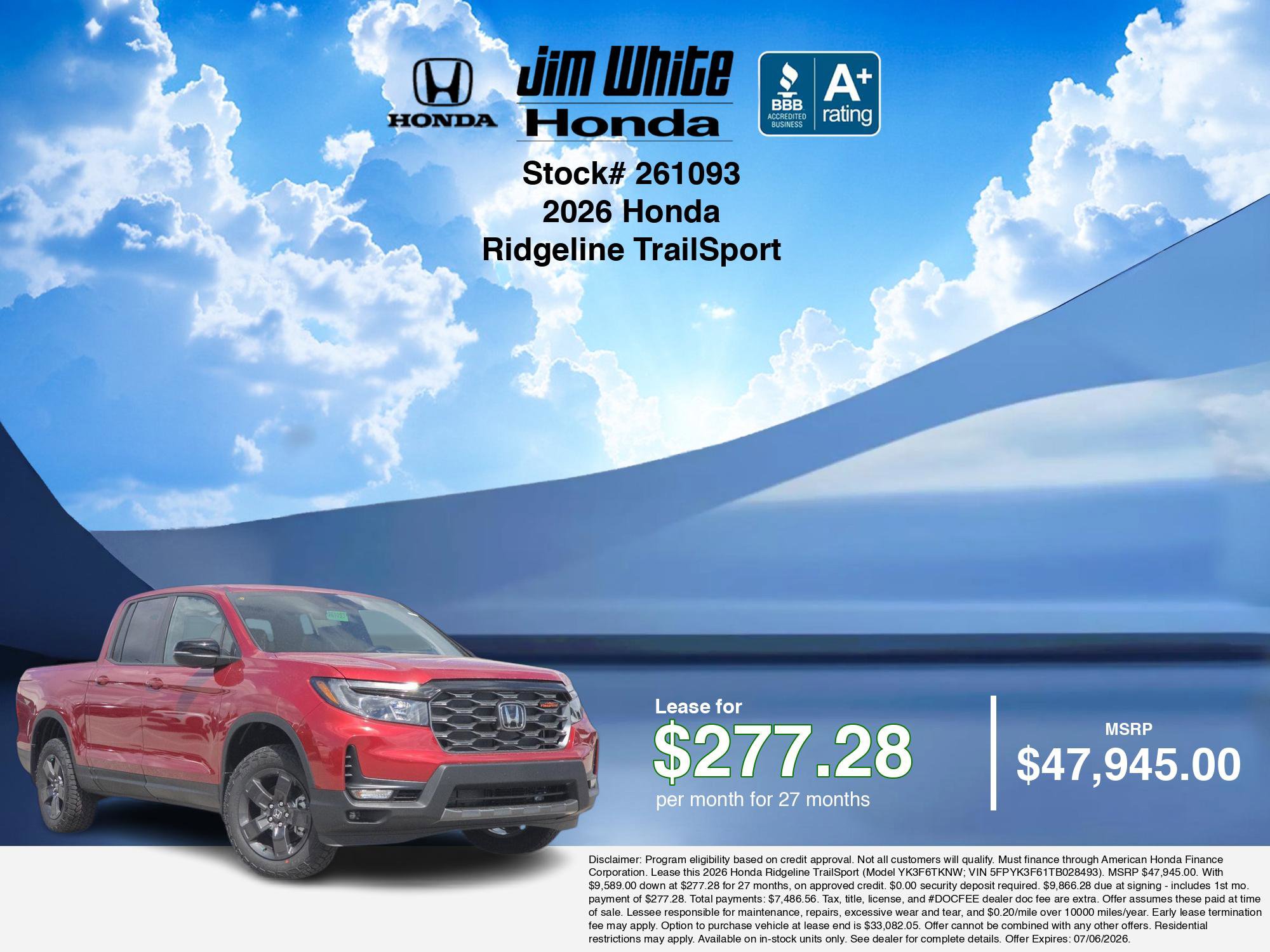 New 2026 Honda Ridgeline TrailSport image 3