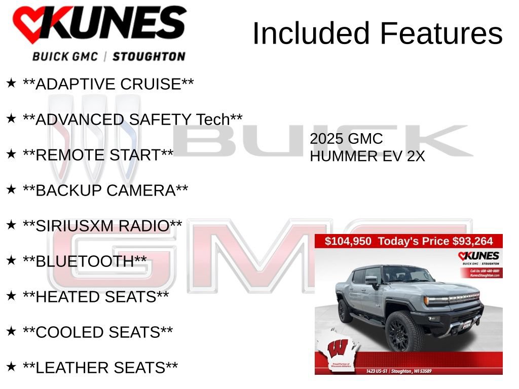 New 2025 GMC Hummer EV 2X w/ LPO, Dark Essentials Package AWD/4WD image 2