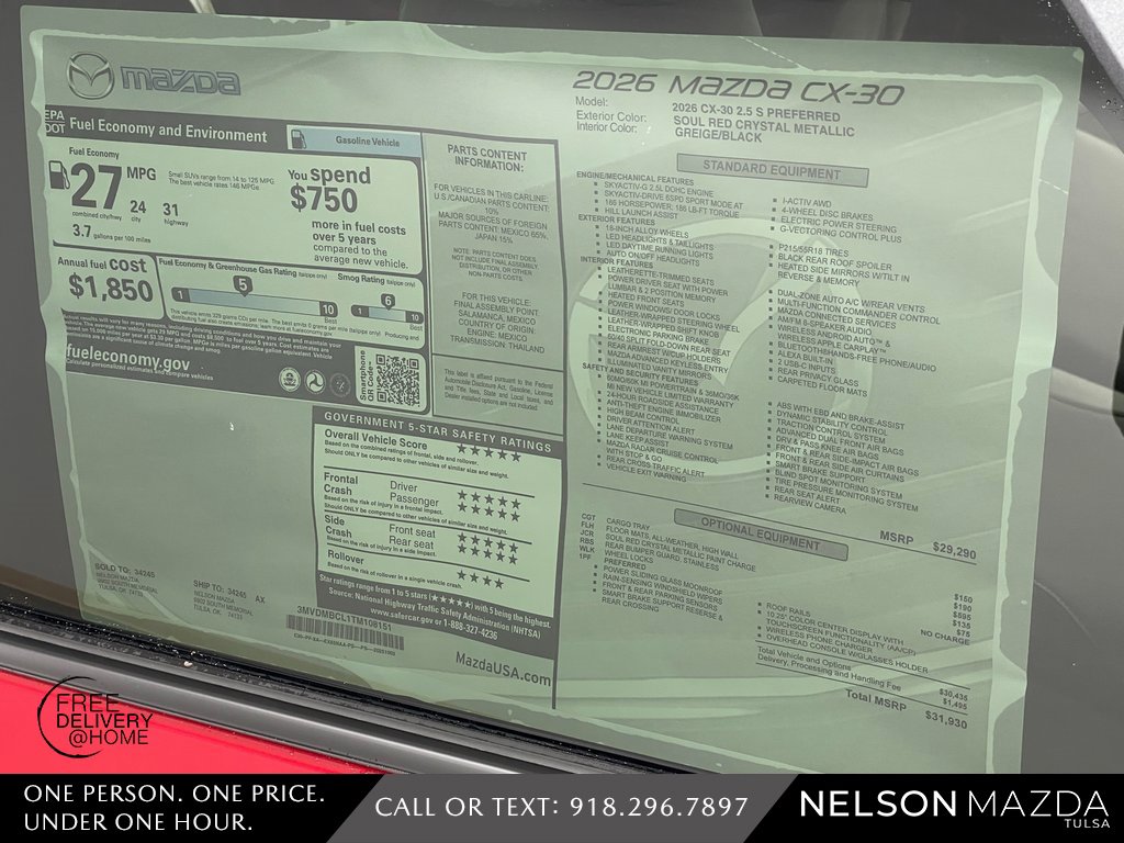 New 2026 MAZDA CX-30 AWD 2.5 S image 17