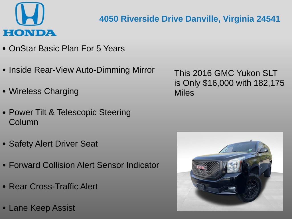 Used 2016 GMC Yukon SLT w/ Open Road Package image 26