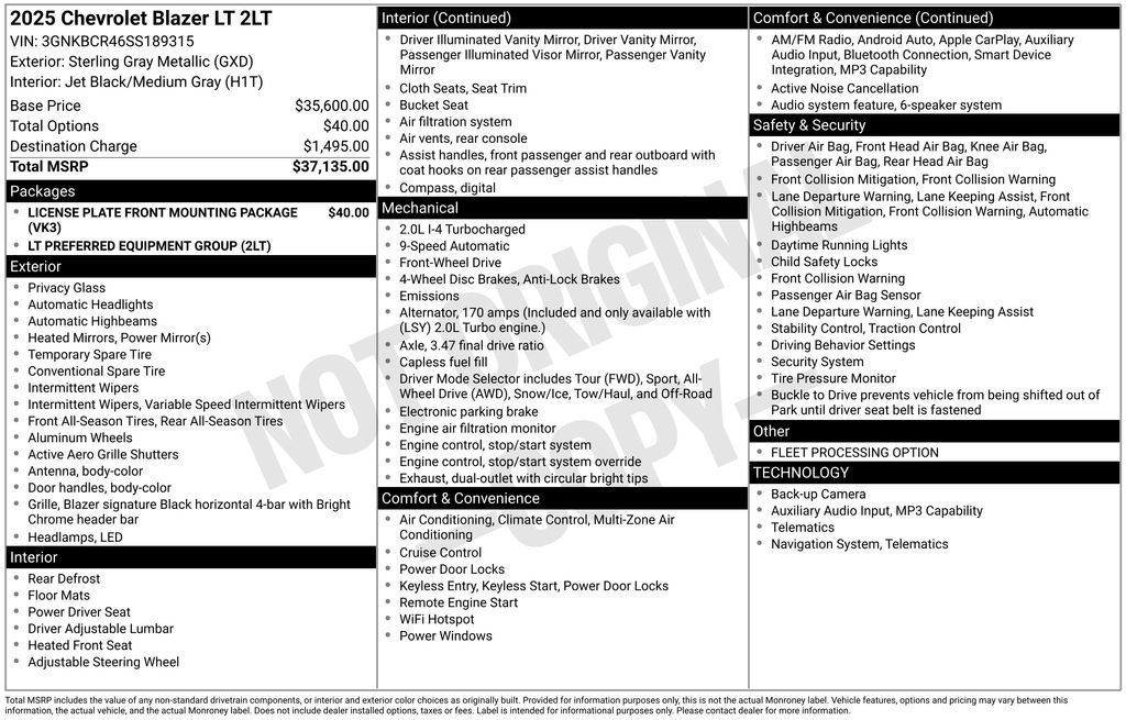 Used 2025 Chevrolet Blazer LT image 55