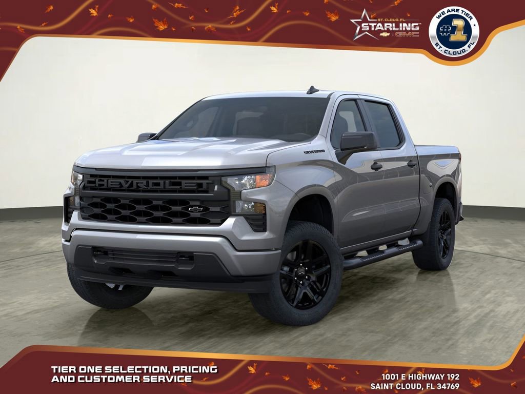 New 2025 Chevrolet Silverado 1500 Custom w/ Turbomax Blackout Package