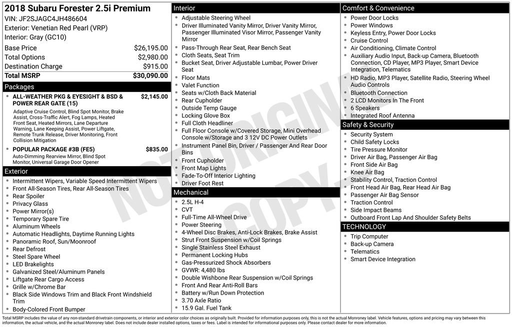 Used 2018 Subaru Forester 2.5i Premium image 42