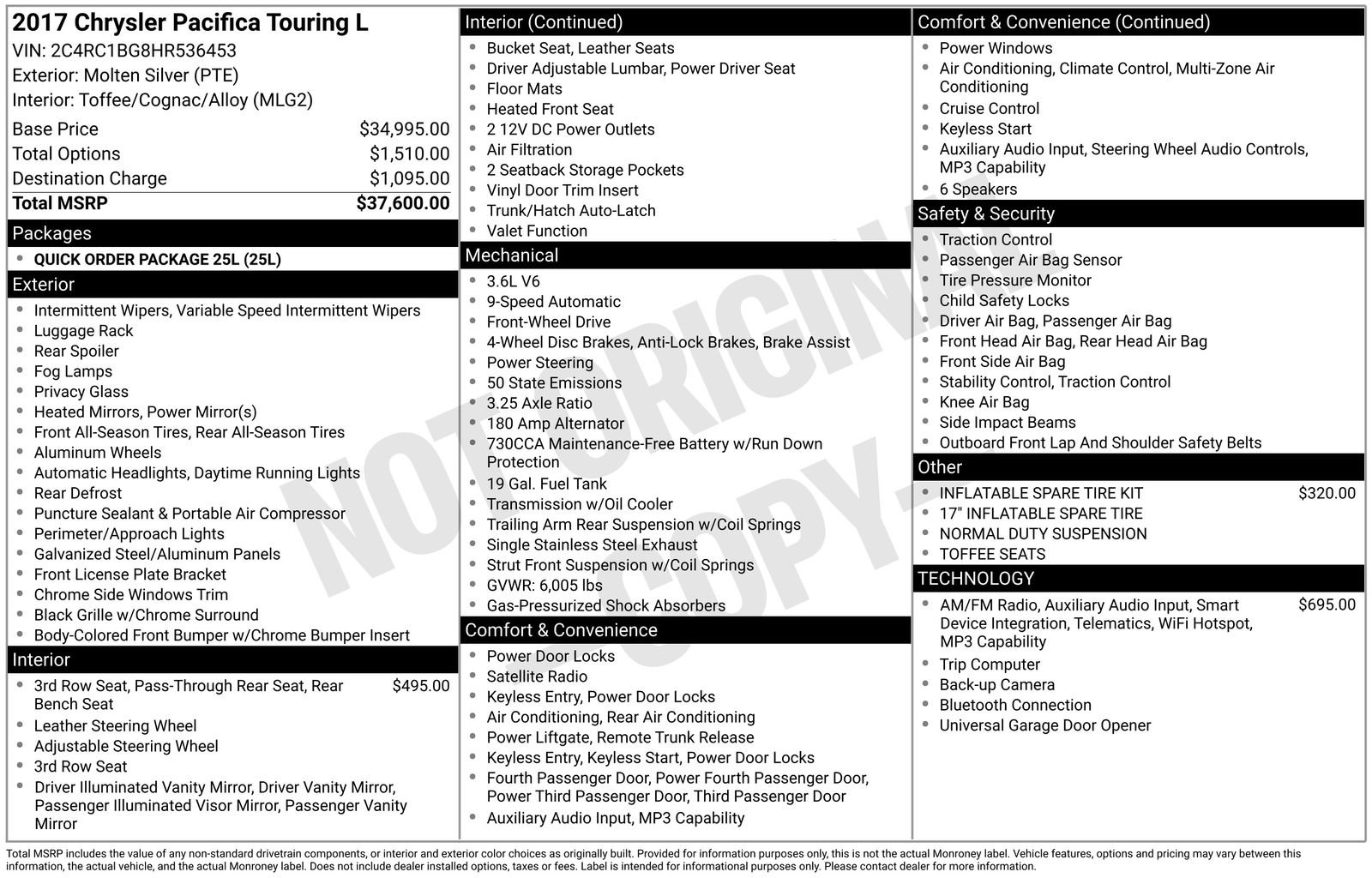 Used 2017 Chrysler Pacifica Touring-L FWD image 7