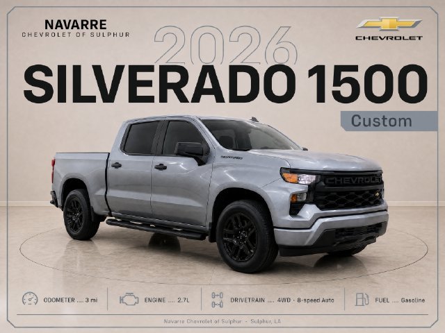 New 2026 Chevrolet Silverado 1500 Custom w/ Turbomax Blackout Package