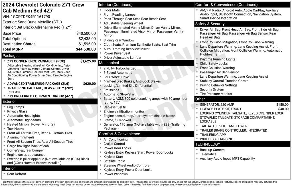 Used 2024 Chevrolet Colorado Z71 w/ Z71 Convenience Package 2 AWD/4WD image 6