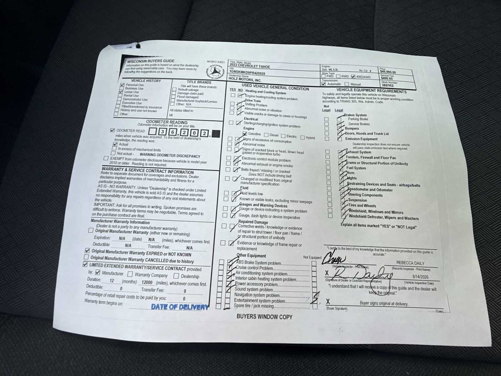 Certified 2023 Chevrolet Tahoe LS w/ Driver Alert Package AWD/4WD image 29