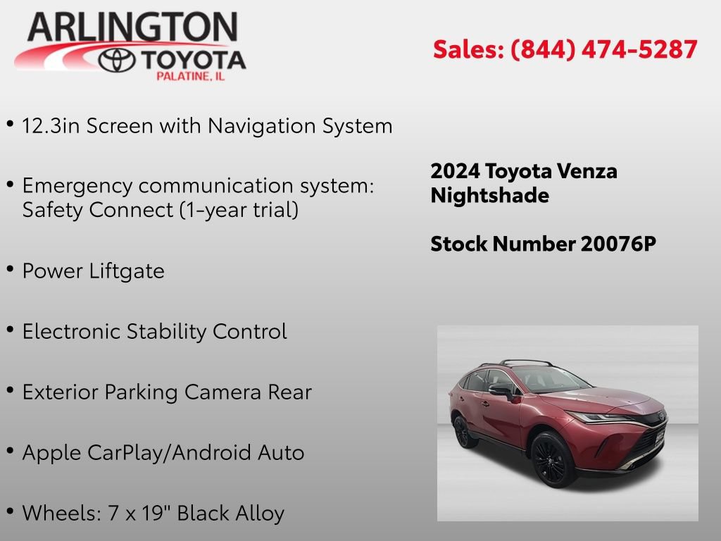 Used 2024 Toyota Venza Nightshade AWD/4WD image 4