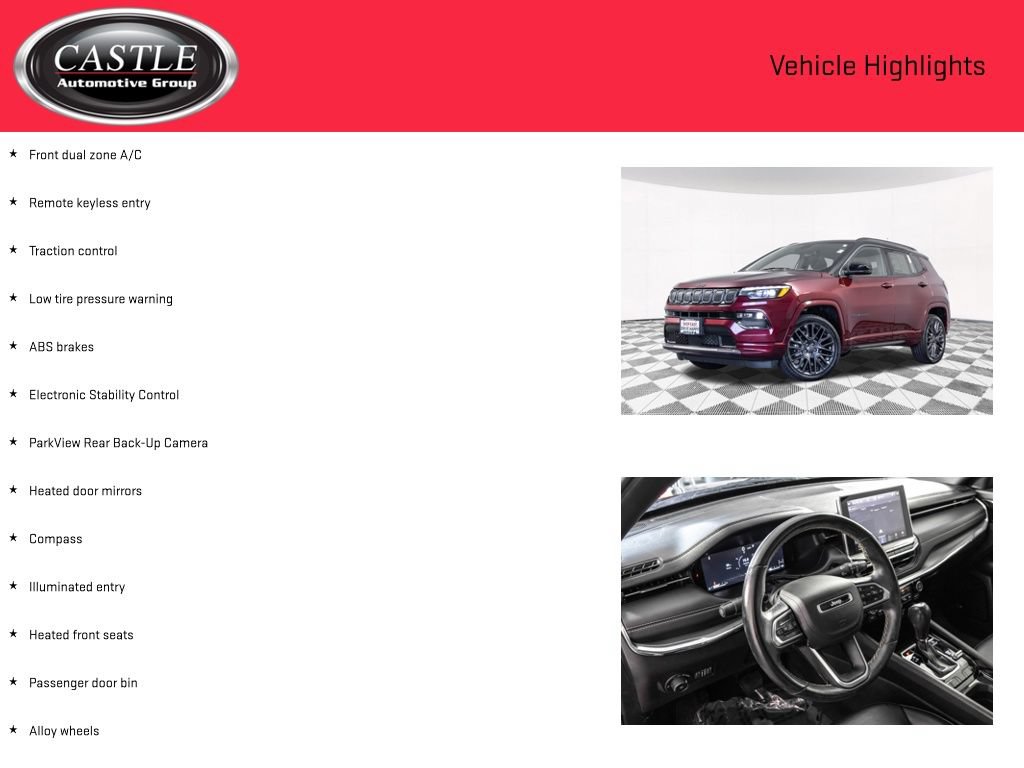 Used 2022 Jeep Compass High Altitude AWD/4WD image 3