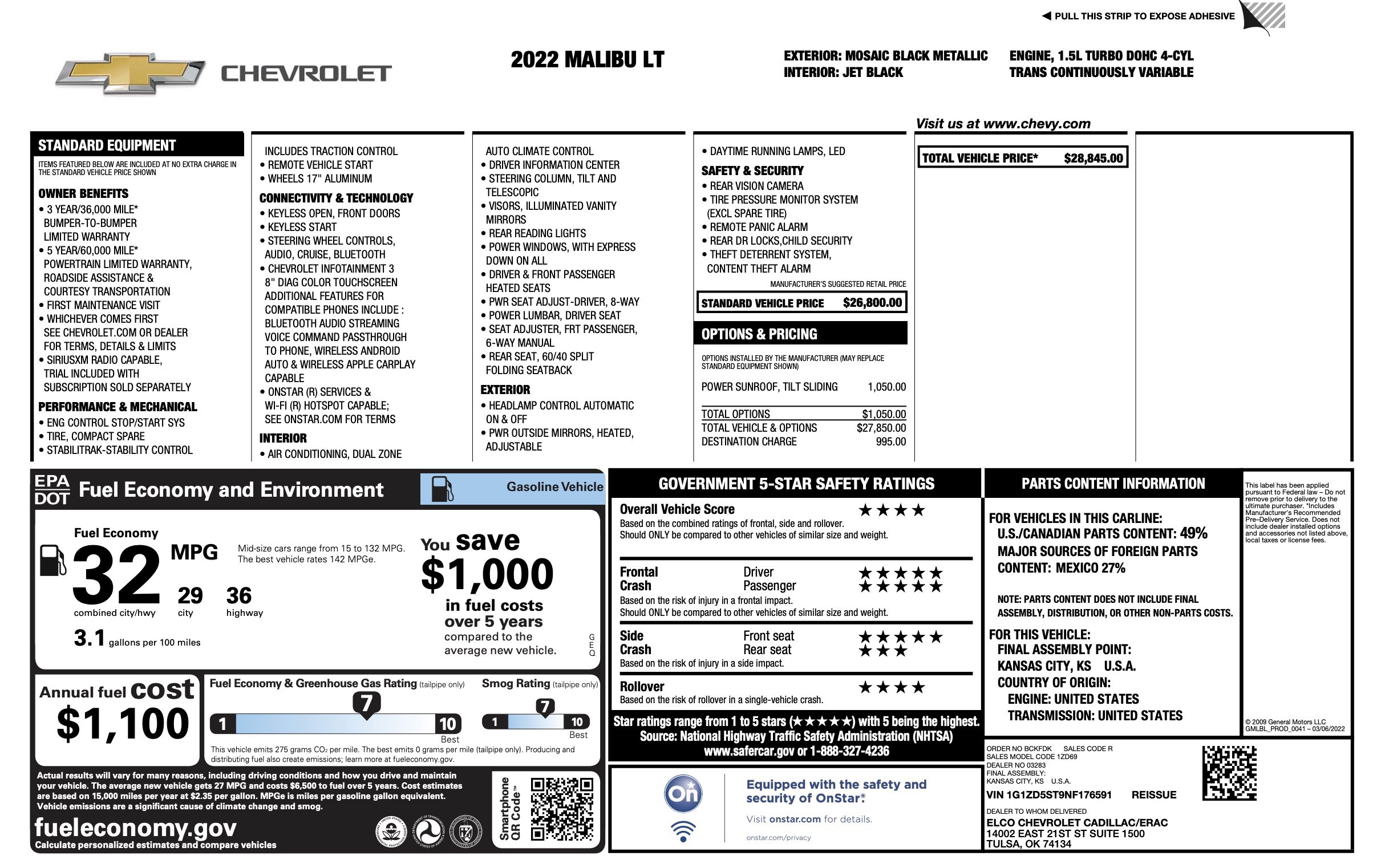 Used 2022 Chevrolet Malibu LT image 3