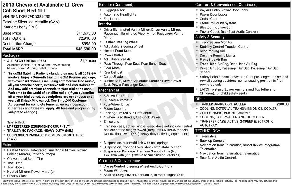 Used 2013 Chevrolet Avalanche LT w/ All-Star Edition AWD/4WD image 6