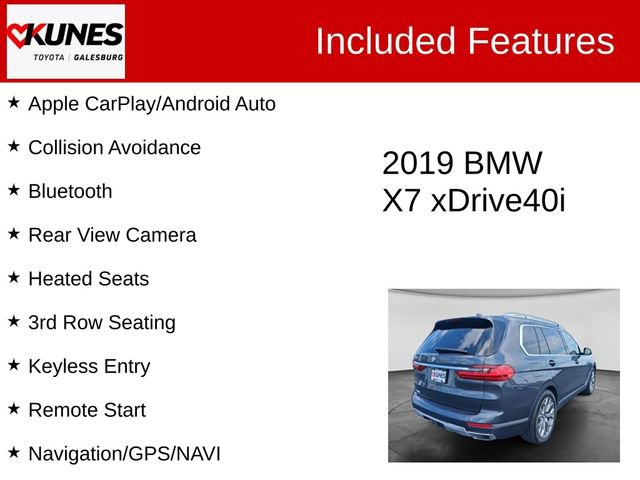 Used 2019 BMW X7 xDrive40i AWD/4WD image 2