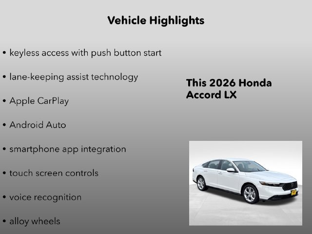 New 2026 Honda Accord LX image 10