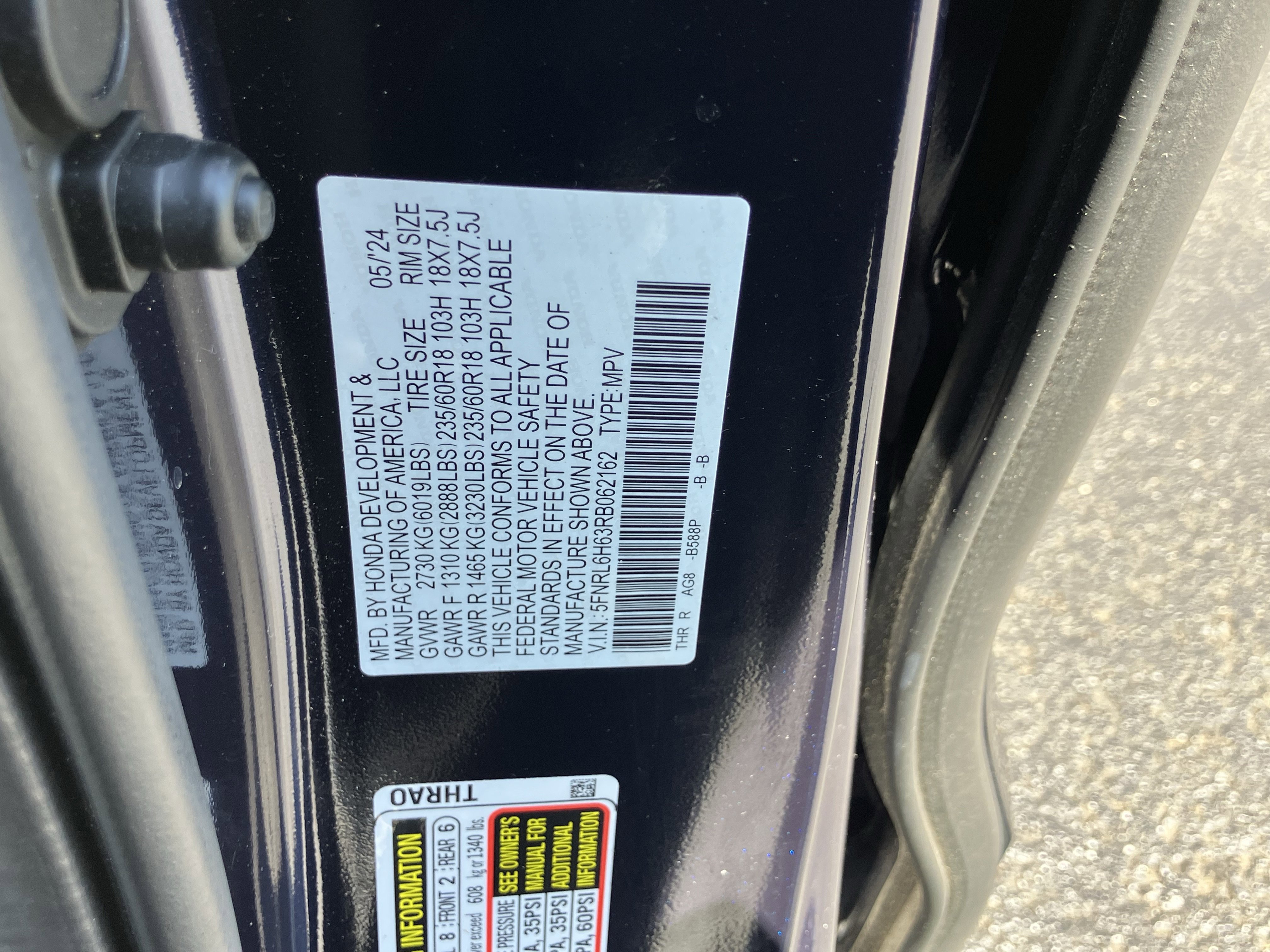 Certified 2024 Honda Odyssey EX-L image 30