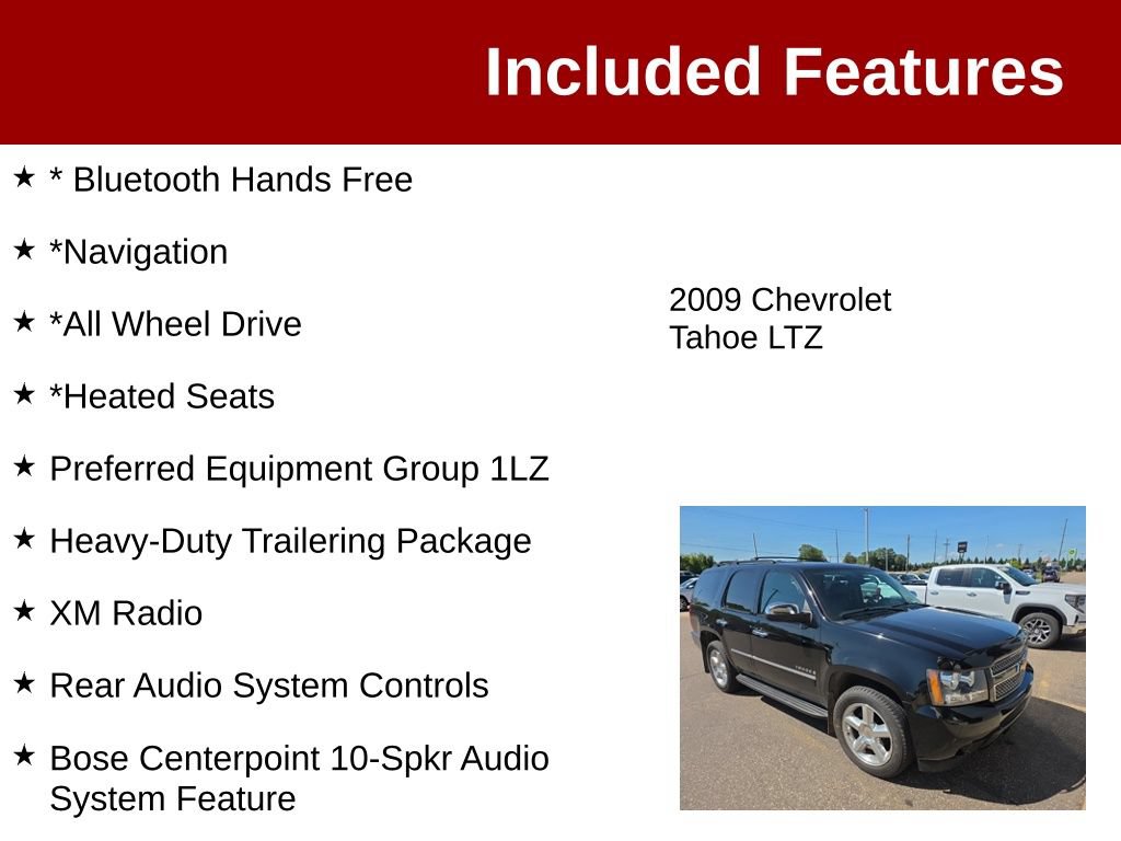 Used 2009 Chevrolet Tahoe LTZ AWD/4WD image 3