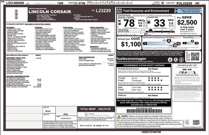 Used 2023 Lincoln Corsair Grand Touring w/ Equipment Group 301A image 3