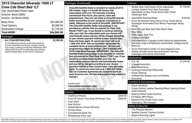 Used 2015 Chevrolet Silverado 1500 LT w/ All Star Edition image 3