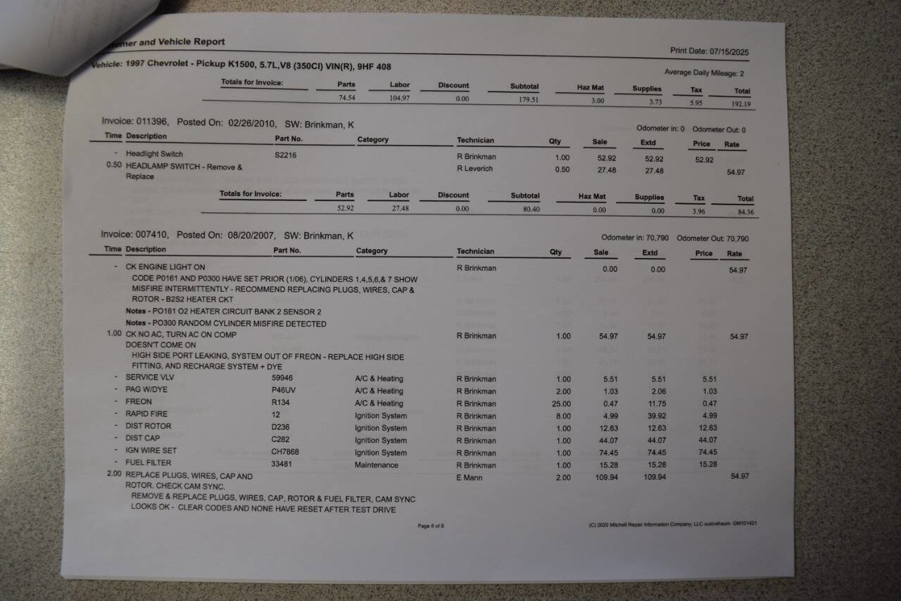 Used 1997 Chevrolet Silverado 1500 4x4 Regular Cab w/ Preferred Equipment Group 2 image 69
