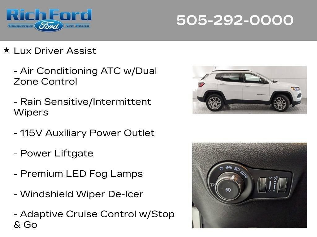 Used 2022 Jeep Compass Latitude w/ Sun and Sound Group AWD/4WD image 98